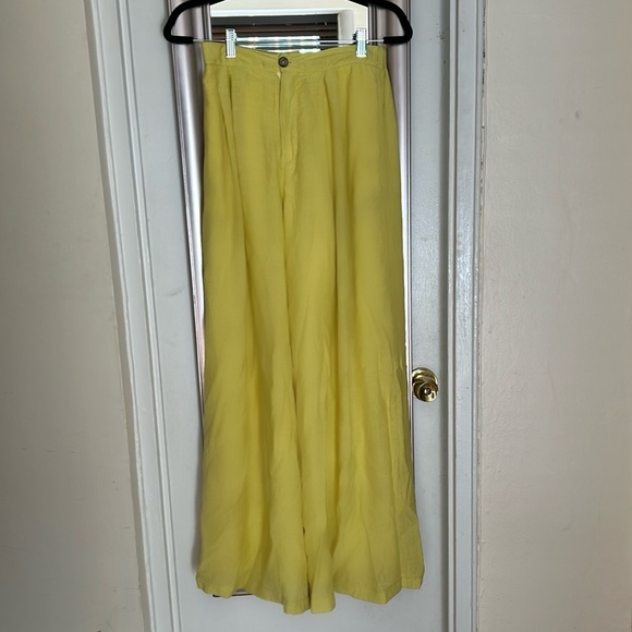 NOVA WIDE LEG PANTS IN YELLOW - Picture 4 of 6
